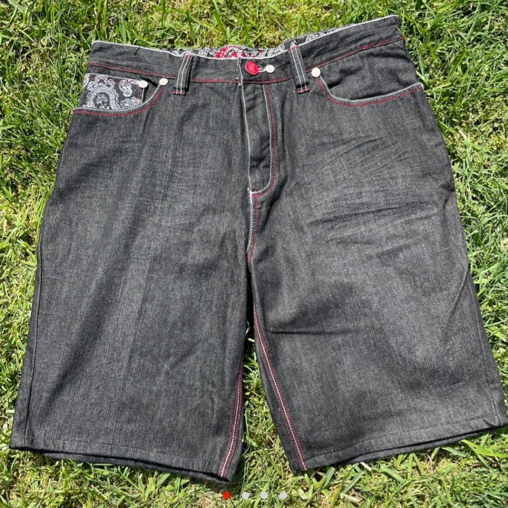 Coogi Shorts Black White Red Embroidery Size 40